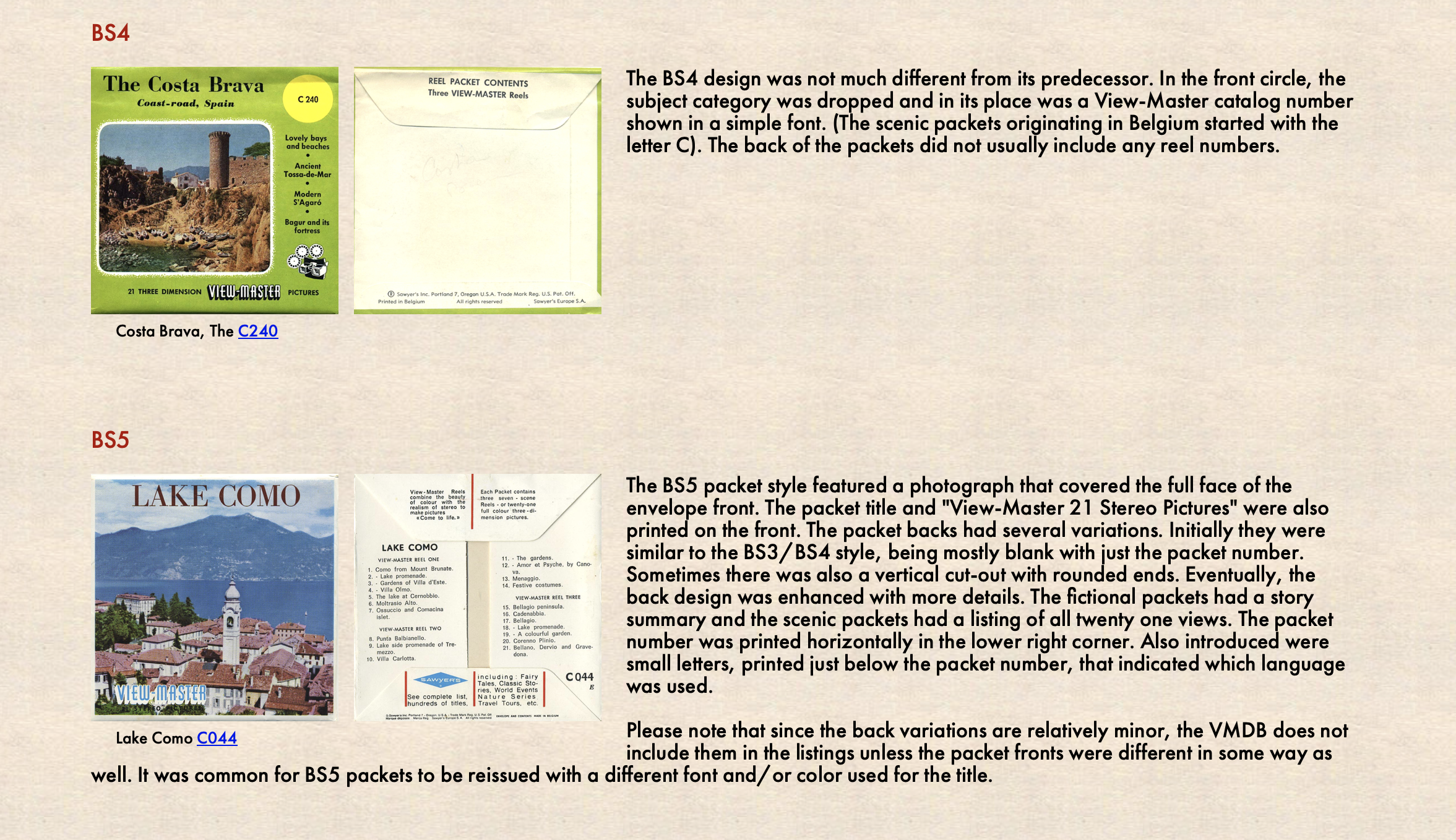 View-Master Packet Identification