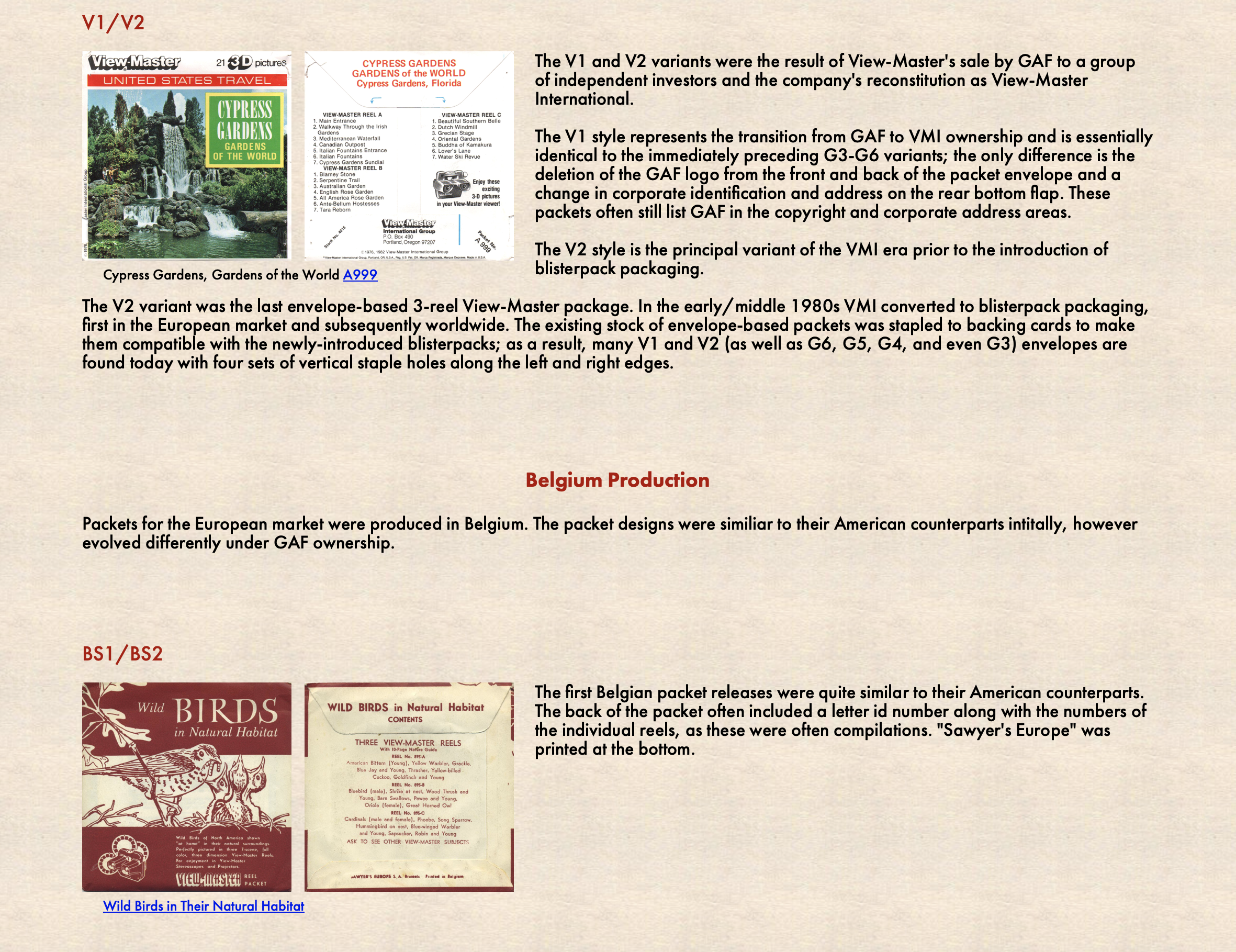 View-Master Packet Identification
