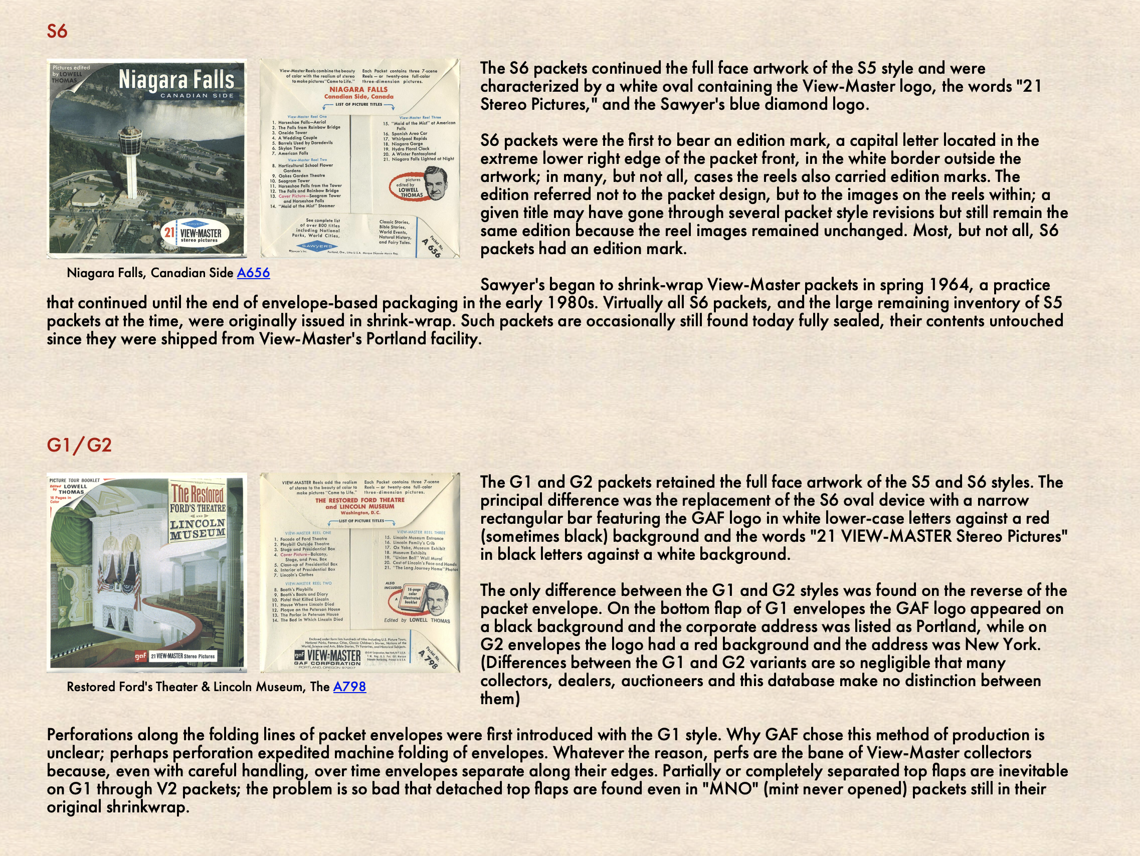 View-Master Packet Identification