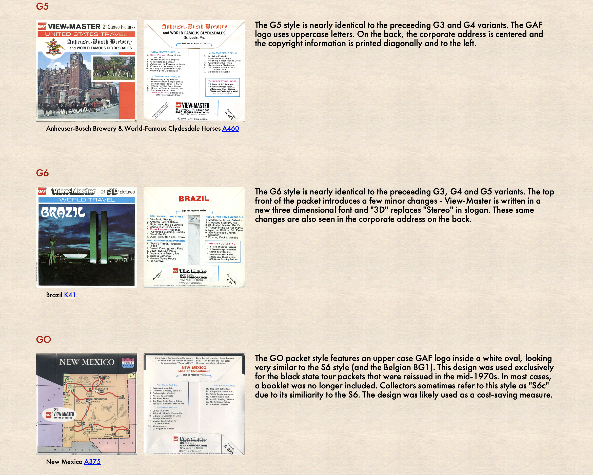 View-Master Packet Identification