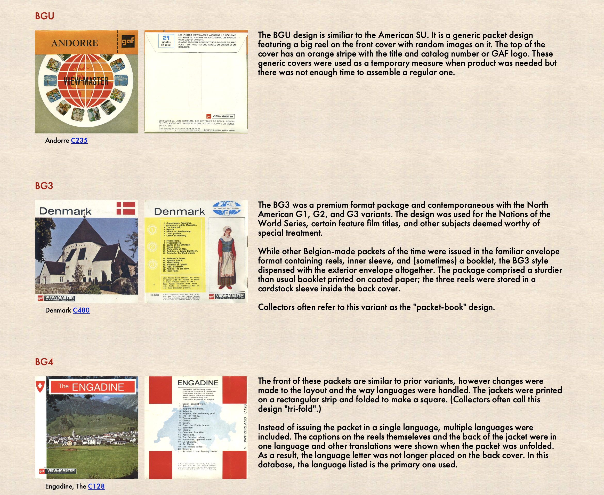 View-Master Packet Identification