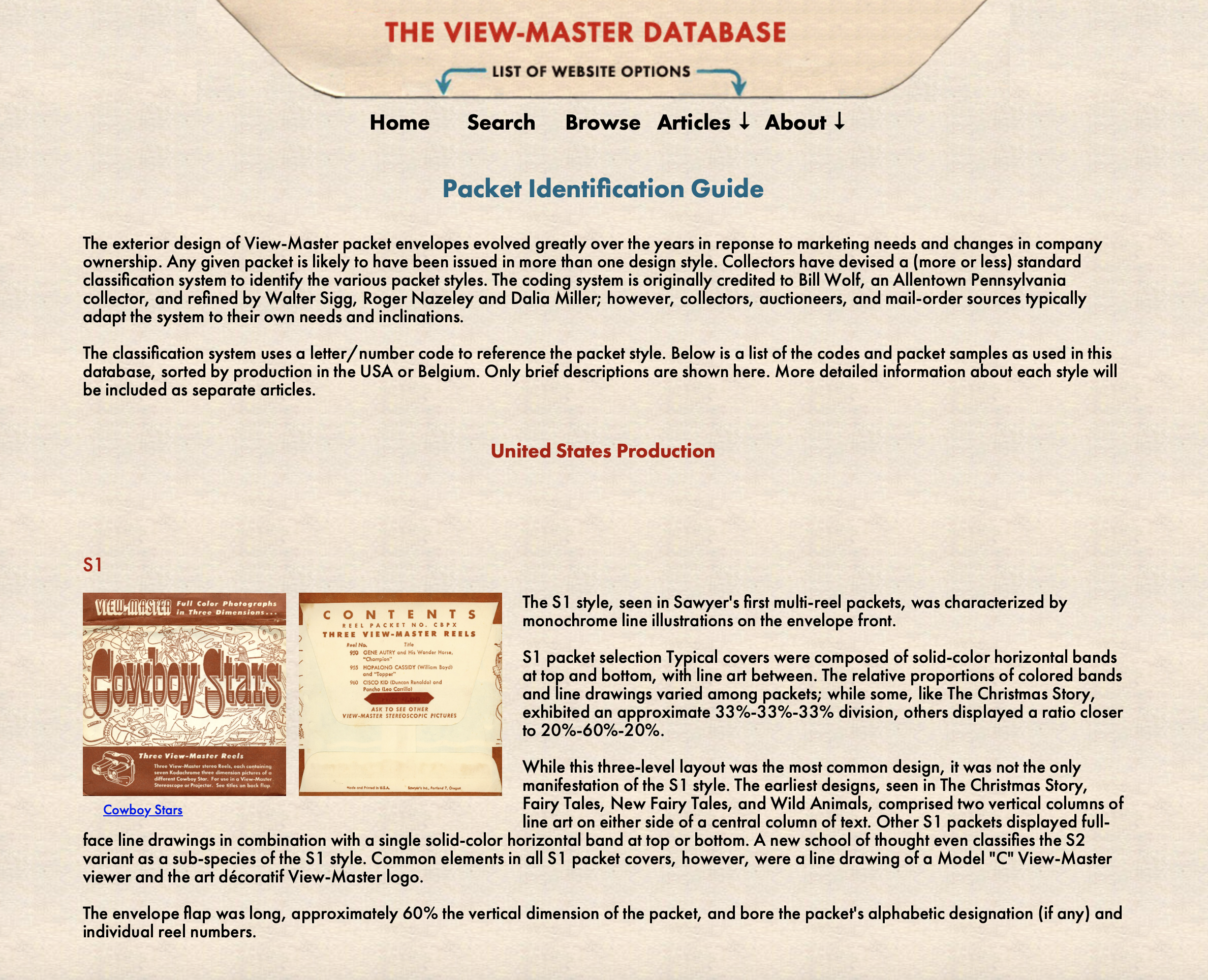 View-Master Packet Identification